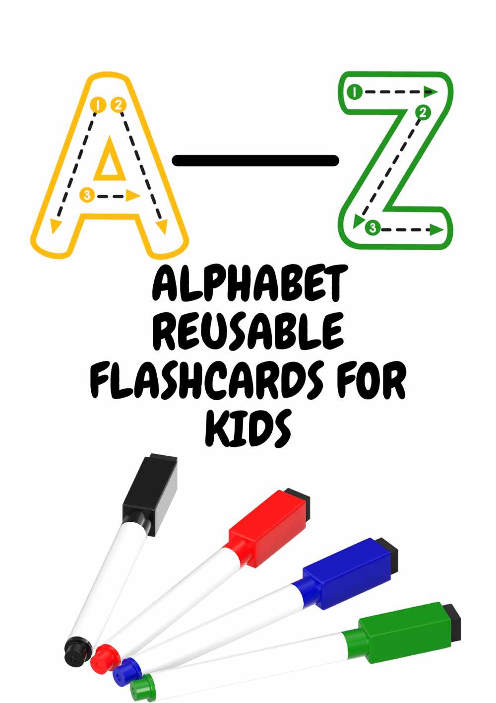 A Z REUSABLE ALPHABET FLASHCARDS FOR KIDS